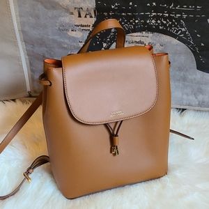 Ralph Lauren Dryden Leather Flap Backpack